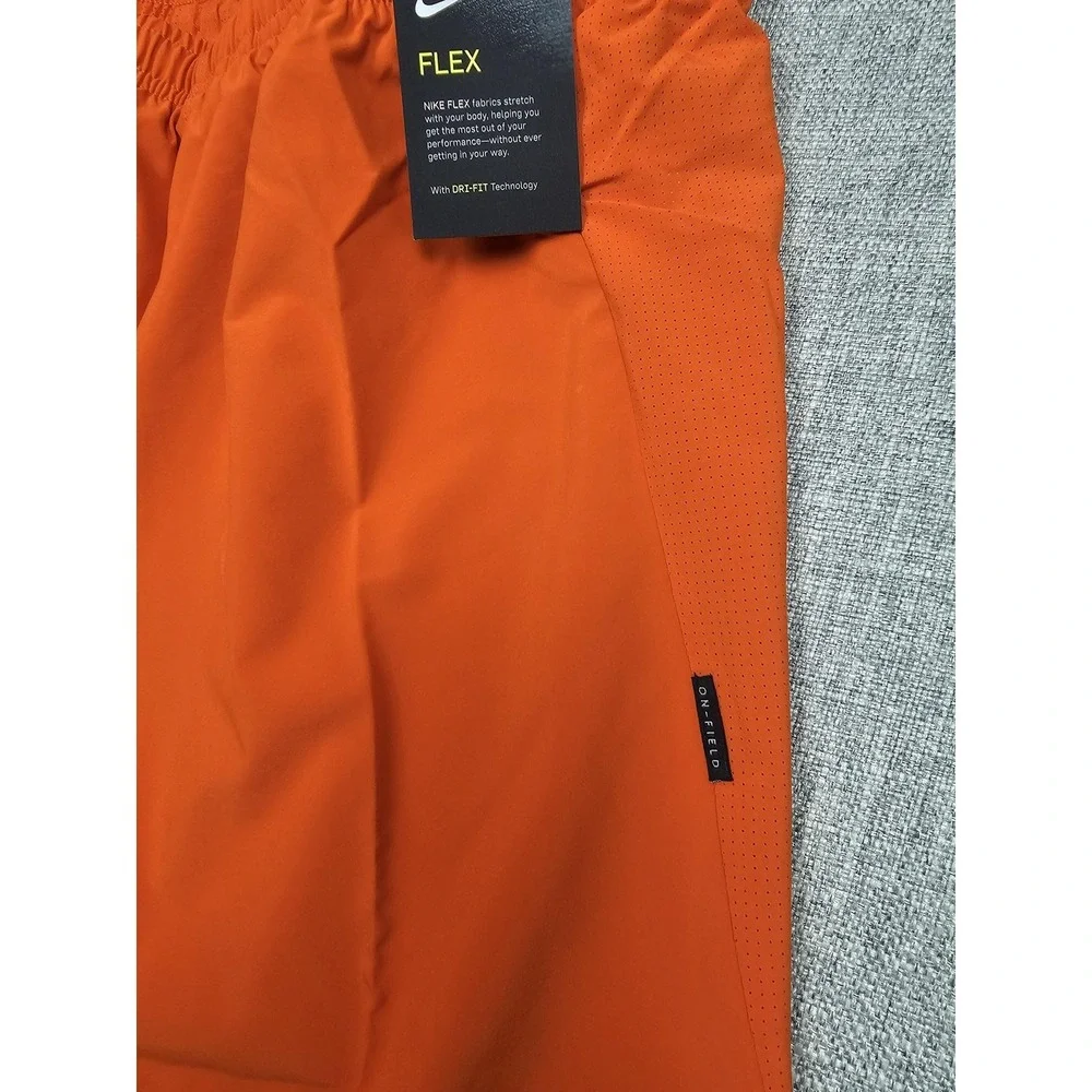Clemson Tigers Shorts Mens 2XL Orange Nike Dri Fit Flex Football Team Issued